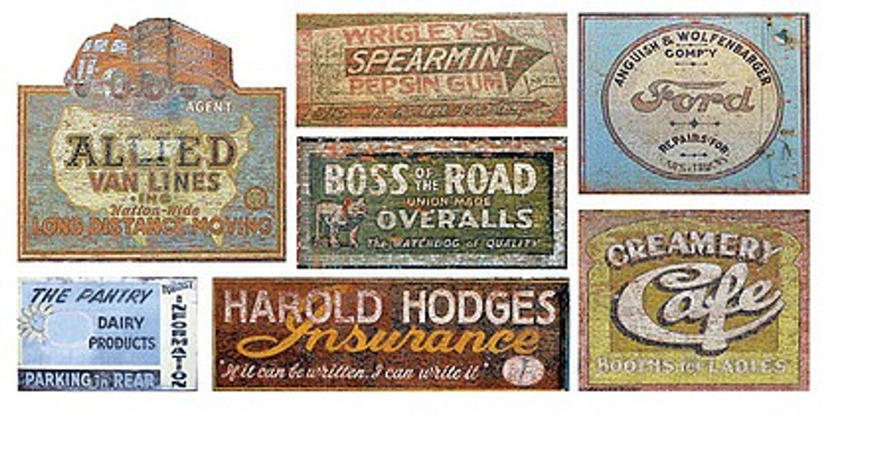 T2 Decals HOGHOS019 HO Scale Ghost Signs Decal Set #19 1 T2 Decals HOGHOS019 HO Scale Ghost Signs Decal Set #19