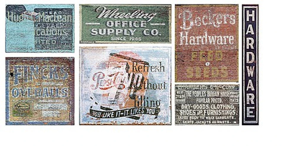 T2 Decals HOGHOS026 HO Scale Ghost Signs Decal Set #26 1 T2 Decals HOGHOS026 HO Scale Ghost Signs Decal Set #26