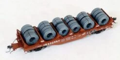 Tangent 1403 HO Scale Banded Coil Steel Loads 8 Pack Sizes: 72" X 60" -Model Train Toys Shop tangent 1403 ho scale banded coil steel loads 8 pack sizes 72 x 60 3