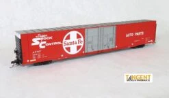 Tangent Scale Models 25023-04 HO Scale Greenville 86' Auto Parts Boxcar Santa Fe ATSF 36918