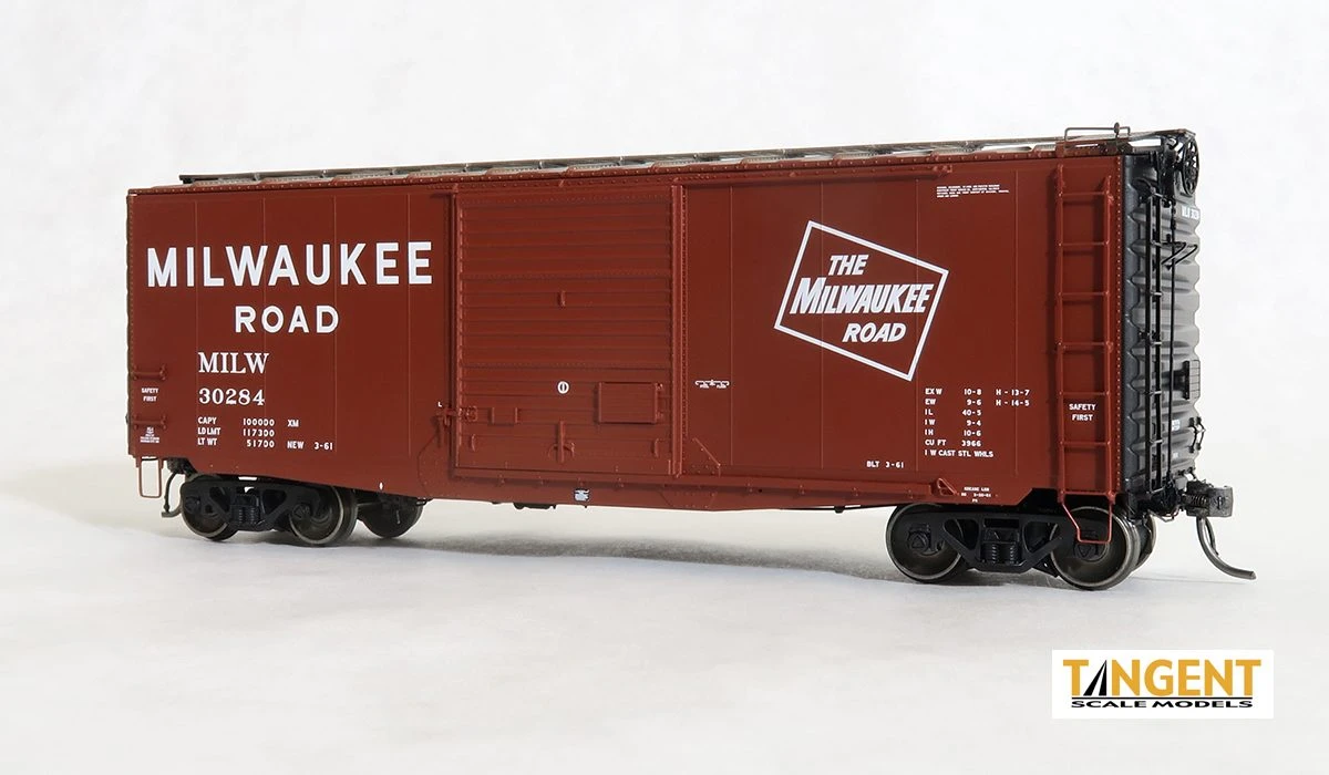Tangent Scale Models 26013-01 HO Scale 40' PS-1 9' Door Boxcar Milwaukee Road MILW 30255 1 Tangent Scale Models 26013-01 HO Scale 40' PS-1 9' Door Boxcar Milwaukee Road MILW 30255