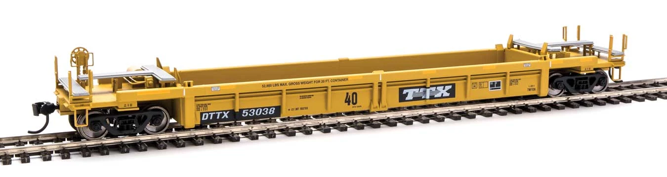 Walthers Mainline 910-8412 HO Scale Thrall Rebuilt 40' Well Car TTX DTTX 53038 1 Walthers Mainline 910-8412 HO Scale Thrall Rebuilt 40' Well Car TTX DTTX 53038