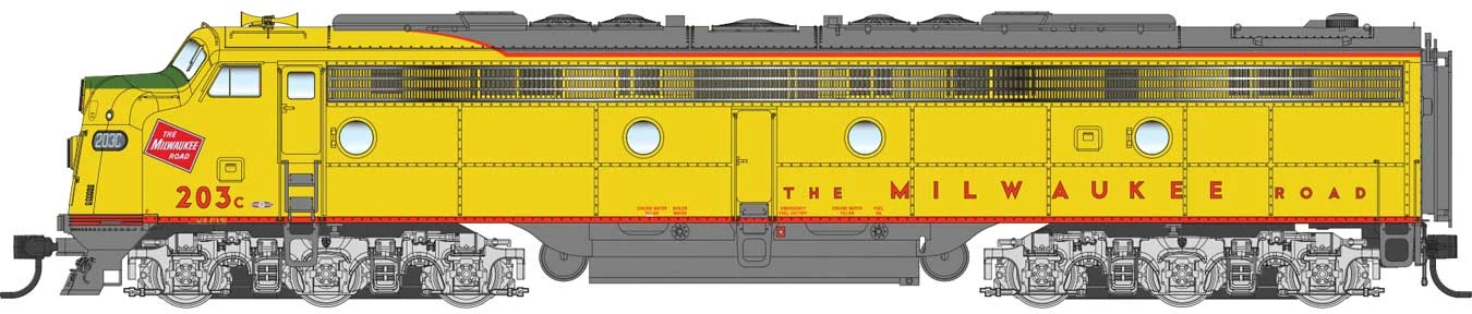 Walthers Proto 920-42953 HO Scale EMD E9A Diesel Milwaukee Road MILW 203C DCC LokSound 1 Walthers Proto 920-42953 HO Scale EMD E9A Diesel Milwaukee Road MILW 203C DCC LokSound