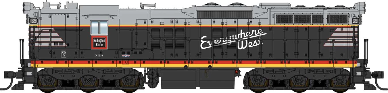Walthers Proto 920-48702 HO Scale EMD SD9 Burlington CB&Q 344 "Blackbird" 1 Walthers Proto 920-48702 HO Scale EMD SD9 Burlington CB&Q 344 "Blackbird"
