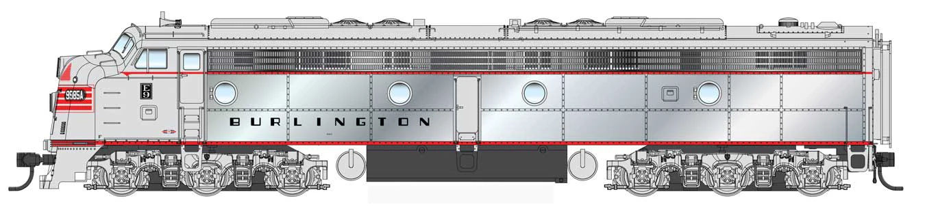 Walthers Proto 920-49916 HO Scale EMD E8A Diesel Burlington CB&Q 9991 (Plated Sides) DC 1 Walthers Proto 920-49916 HO Scale EMD E8A Diesel Burlington CB&Q 9991 (Plated Sides) DC