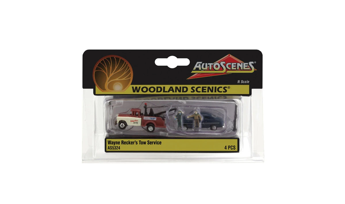 Woodland Scenics AS5324 N Scale Vehicles - Waye Recker's Tow Service 2 Woodland Scenics AS5324 N Scale Vehicles - Waye Recker's Tow Service - Image 2