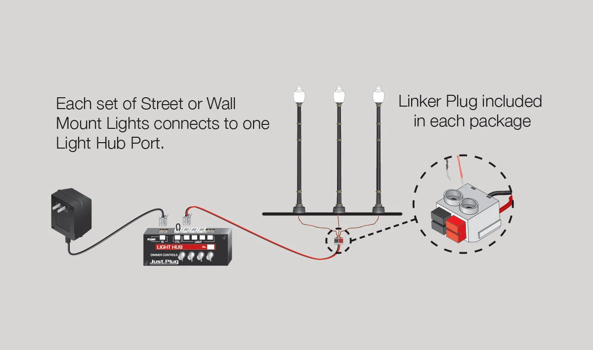 Woodland Scenics JP5647 O Scale Just Plug Street Lights - Arched Cast Iron (2-Pack) 2 Woodland Scenics JP5647 O Scale Just Plug Street Lights - Arched Cast Iron (2-Pack) - Image 2