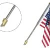 Woodland Scenics JP5955 Just Plug Large (2-1/2") Wall Mount Pole With U.S. Flag And Spotlight